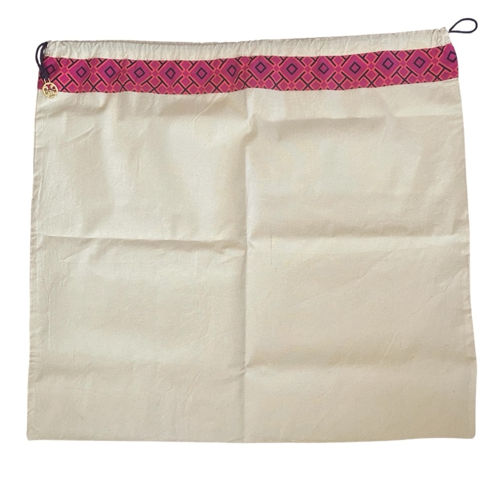 Tory Burch Dust Bag Canvas Drawstring Bag Logo Bag Pull 22” x 20” Tori